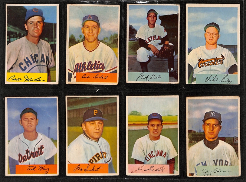 Lot Of 74 1954 Bowman Baseball Cards w. Ralph Kiner